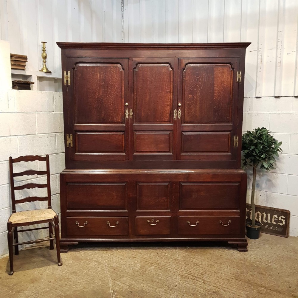 ANTIQUE 18TH CENTURY PERIOD OAK TAK CUPBOARD C1780
