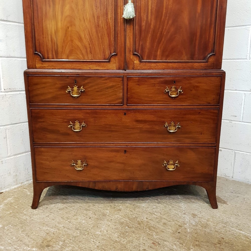 ANTIQUE REGENCY MAHOGANY CLOTHES PRESS C1820 View VII