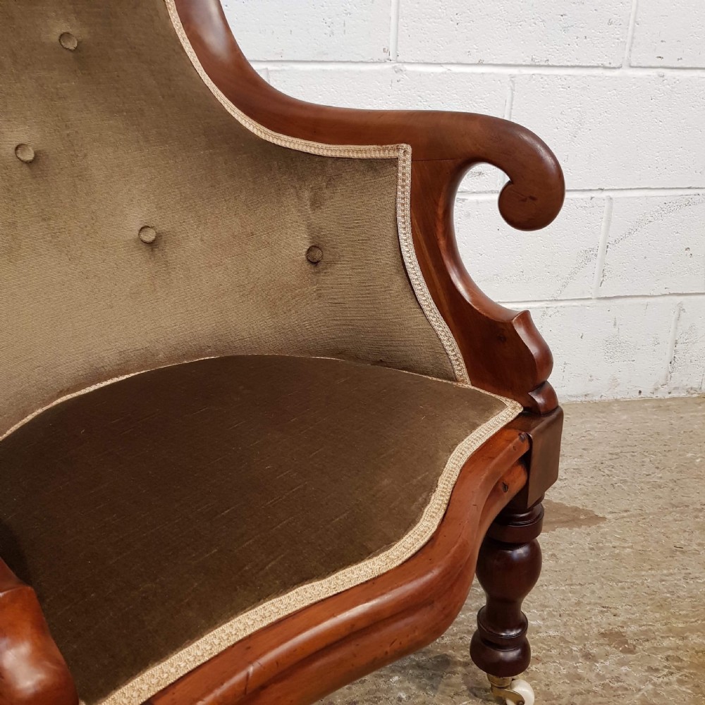  ANTIQUE WILLIAM 1V MAHOGANY TUB LIBRARY CHAIR C1830 View VI