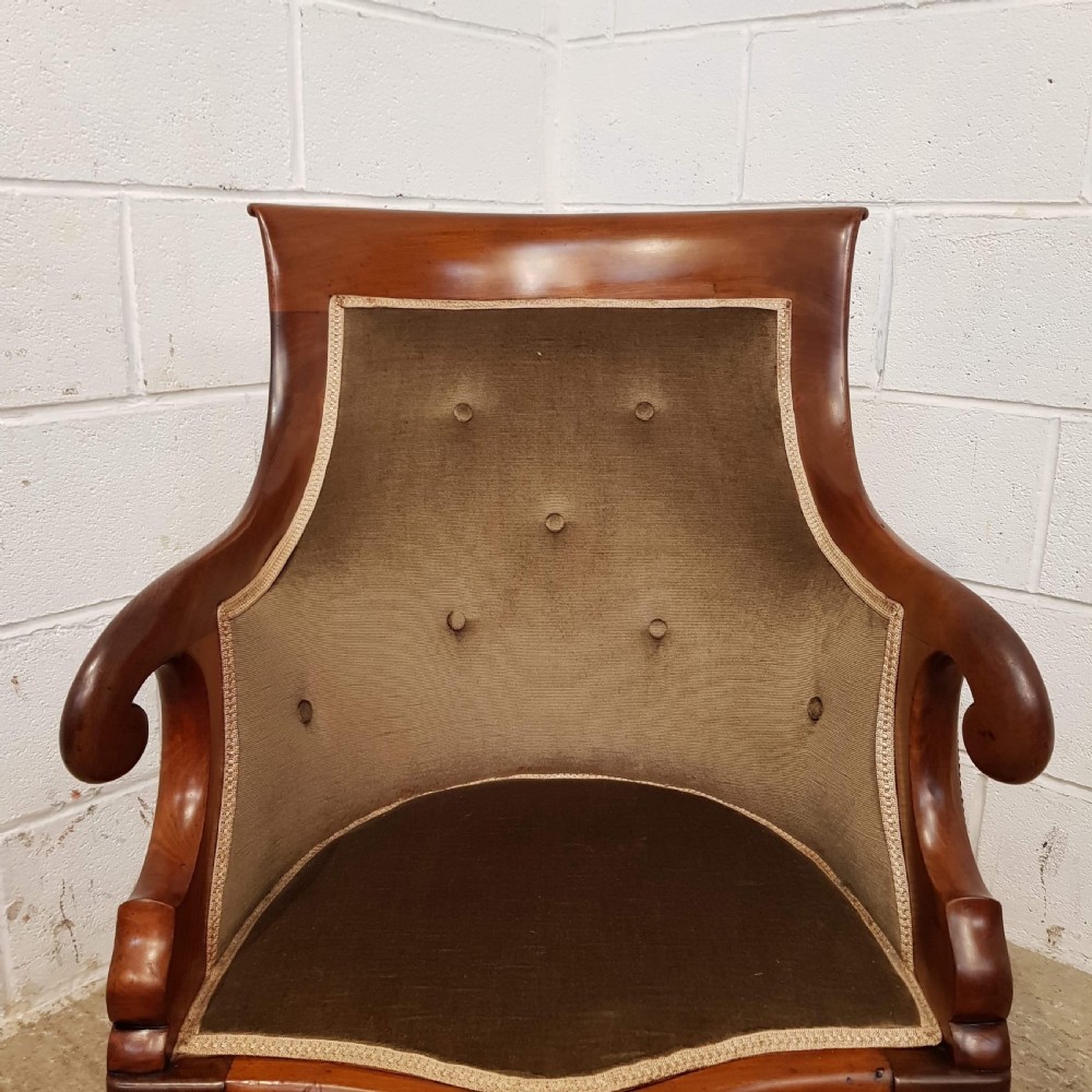  ANTIQUE WILLIAM 1V MAHOGANY TUB LIBRARY CHAIR C1830 View VII