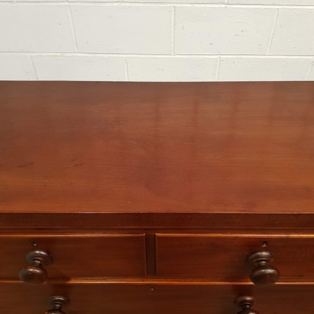ANTIQUE VICTORIAN MAHOGANY CHEST OF DRAWERS C1880 View II