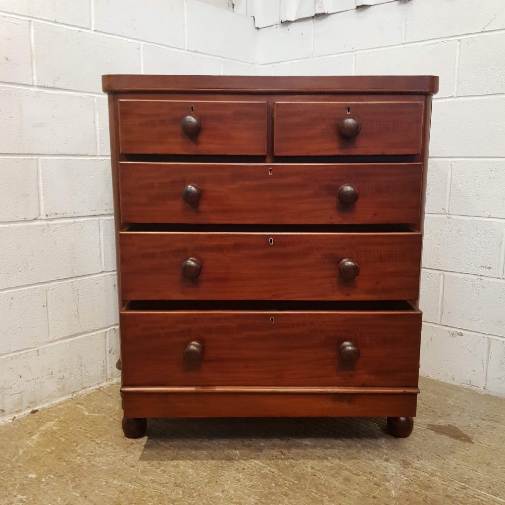 ANTIQUE VICTORIAN MAHOGANY CHEST OF DRAWERS C1880 View IV