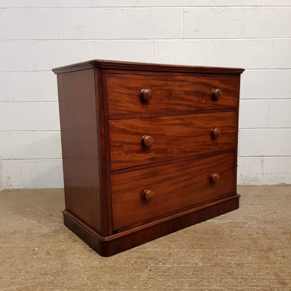 ANTIQUE VICTORIAN MAHOGANY CHEST OF DRAWERS C1880 View III