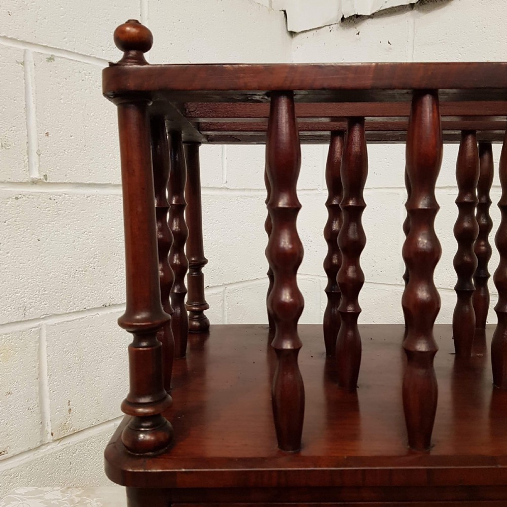 ANTIQUE EARLY VICTORIAN MAHOGANY CANTERBURY C1840 View VI
