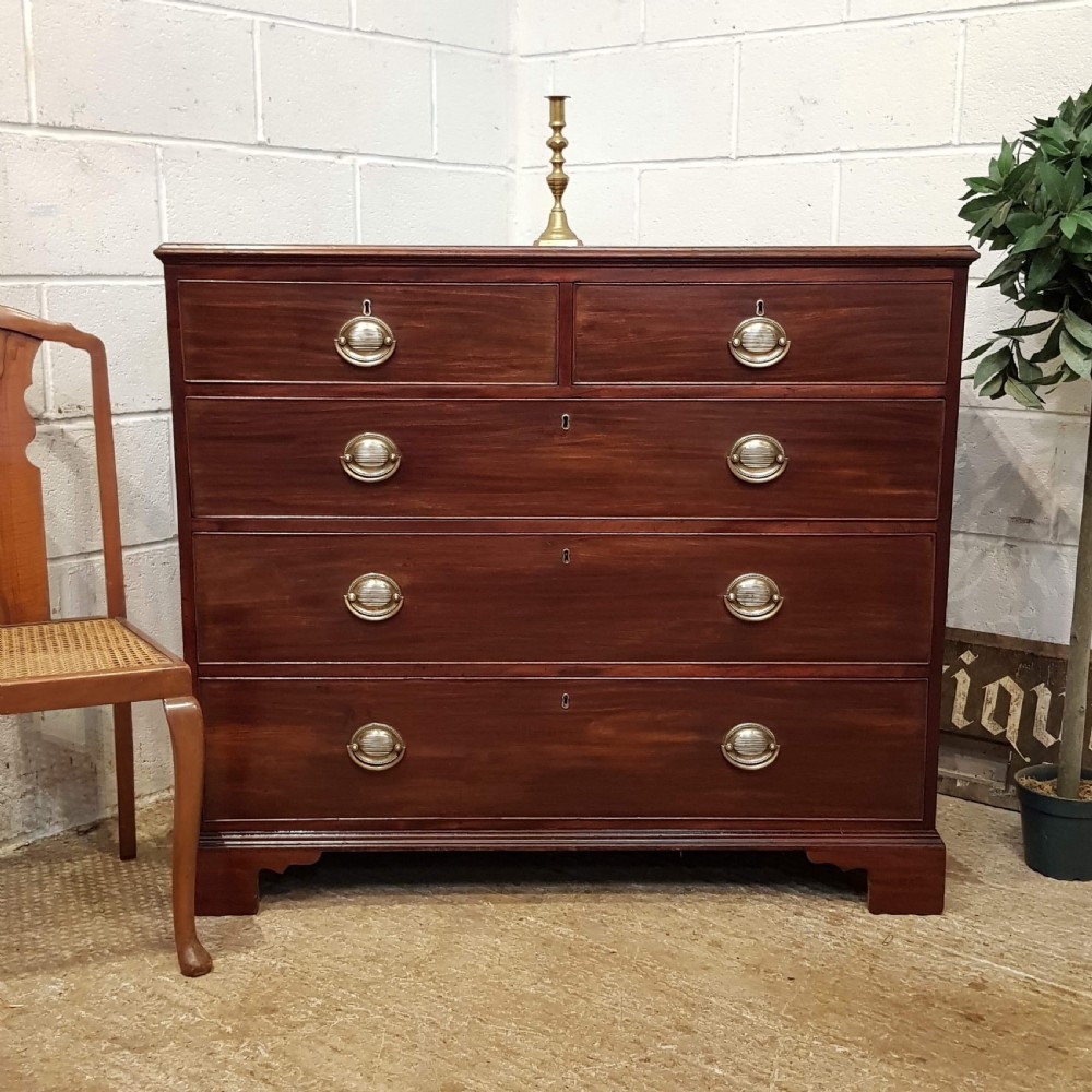 ANTIQUE REGENCY MAHOGANY CHEST OF DRAWERS C1820