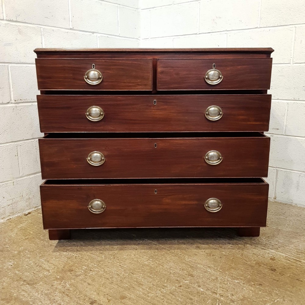 ANTIQUE REGENCY MAHOGANY CHEST OF DRAWERS C1820 View V