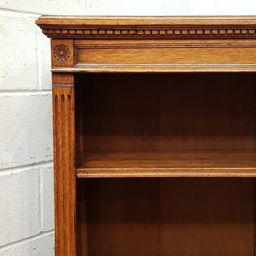 ANTIQUE VICTORIAN OAK OPEN BOOKCASE C1880 View III