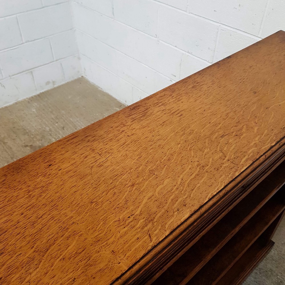 ANTIQUE VICTORIAN OAK OPEN BOOKCASE C1880 View V