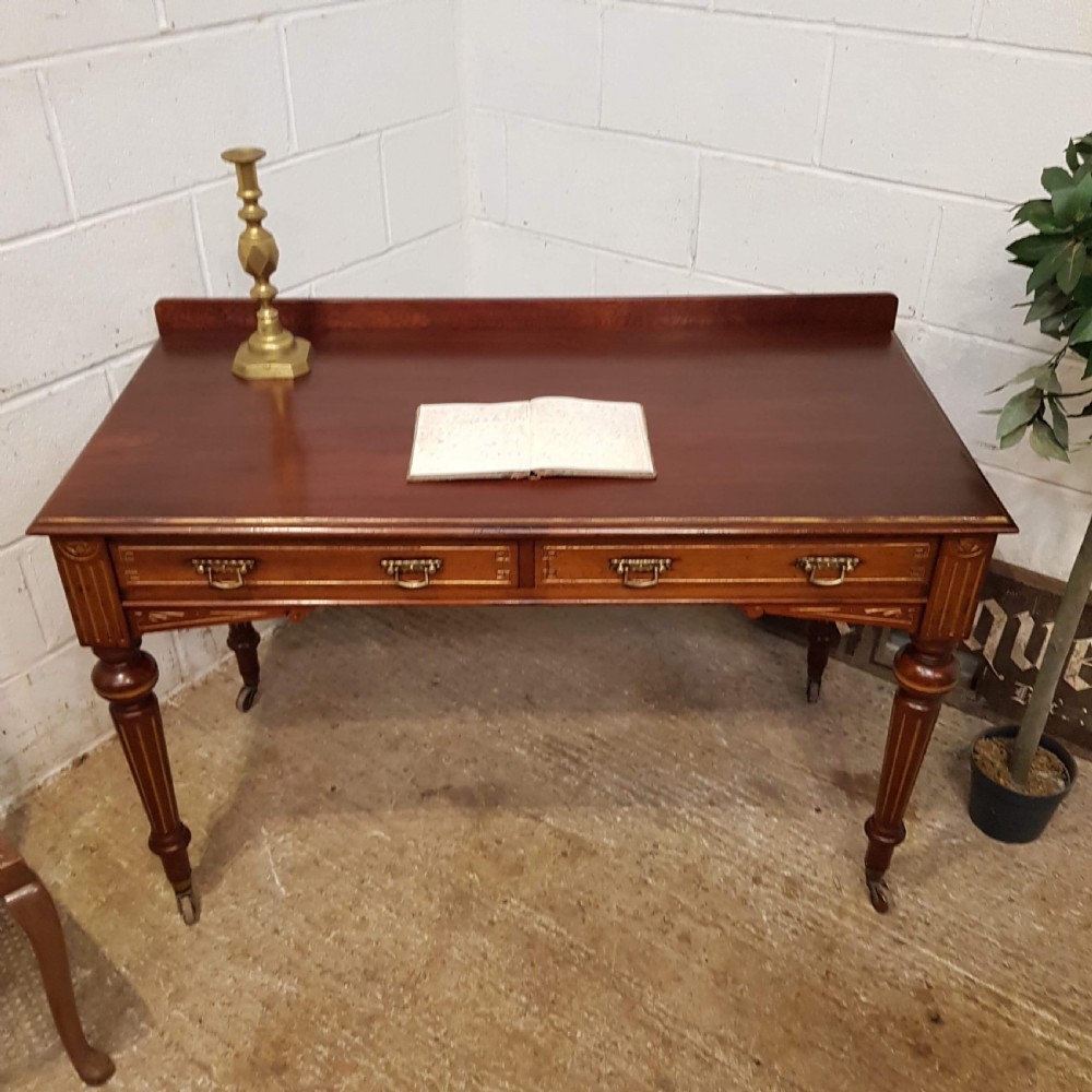 ANTIQUE EDWARDIAN MAHOGANY DESK BY MAPLES & CO C1900