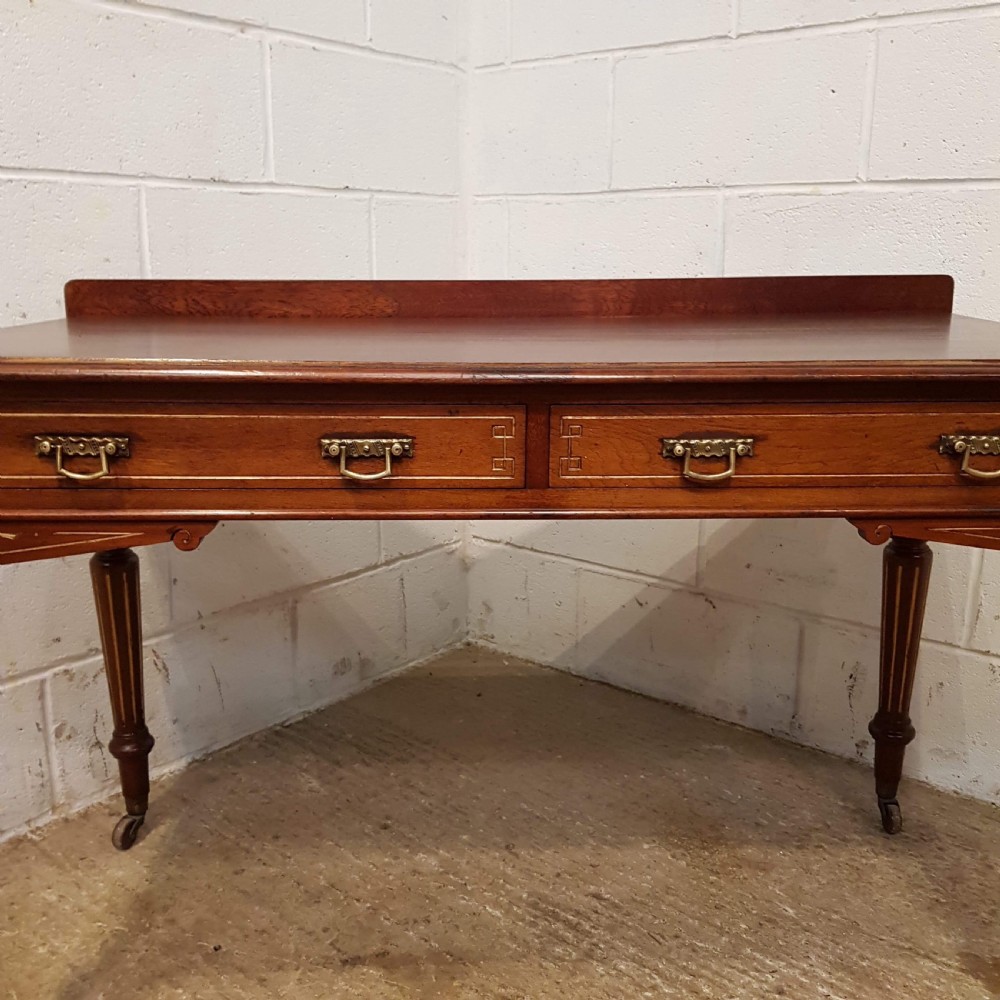ANTIQUE EDWARDIAN MAHOGANY DESK BY MAPLES & CO C1900 View II