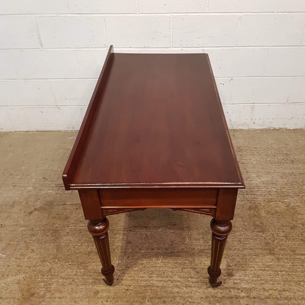 ANTIQUE EDWARDIAN MAHOGANY DESK BY MAPLES & CO C1900 View III
