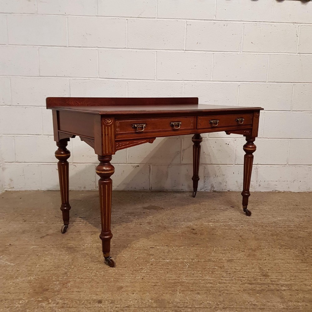 ANTIQUE EDWARDIAN MAHOGANY DESK BY MAPLES & CO C1900 View IV
