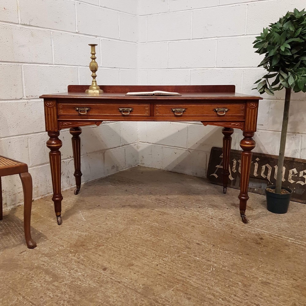 ANTIQUE EDWARDIAN MAHOGANY DESK BY MAPLES & CO C1900 View V