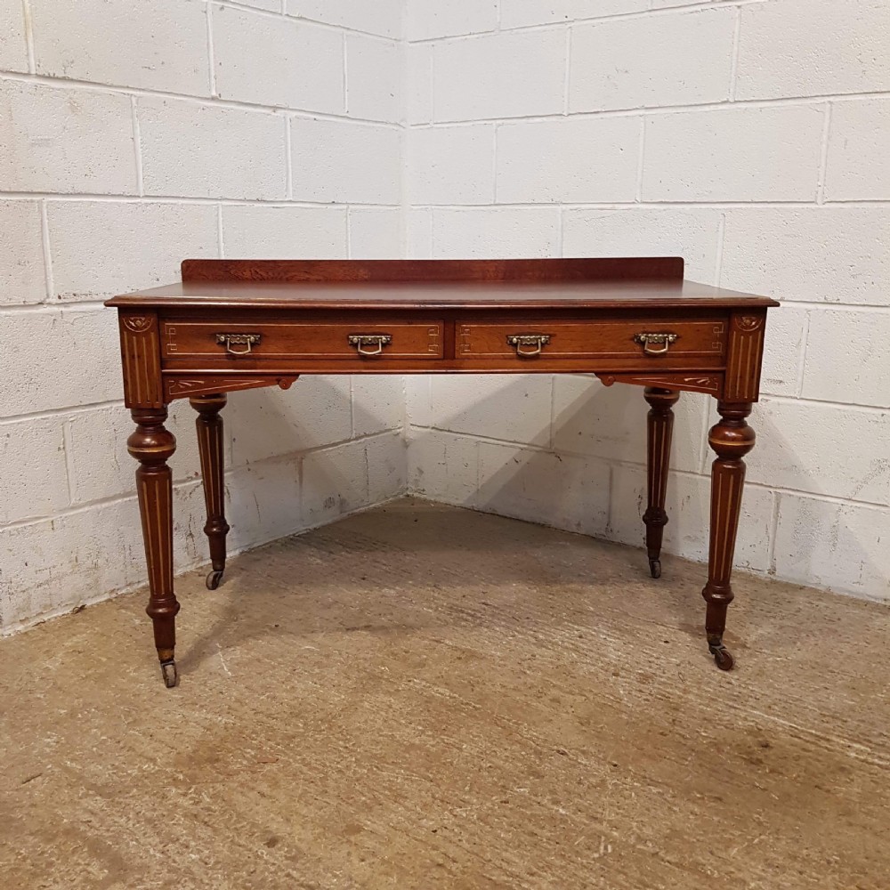 ANTIQUE EDWARDIAN MAHOGANY DESK BY MAPLES & CO C1900 View VI