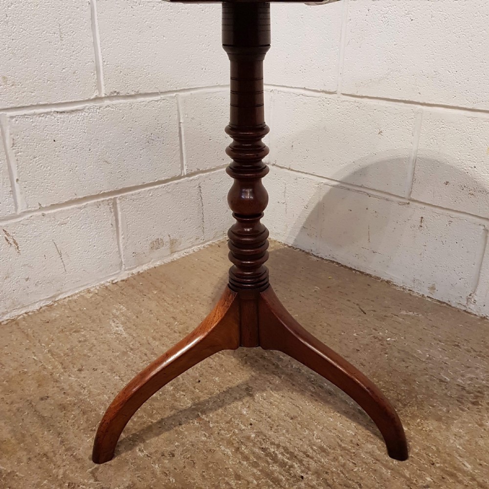 ANTIQUE REGENCY MAHOGANY TILT TOP CIRCULAR TRIPOD  TABLE C1820 View III