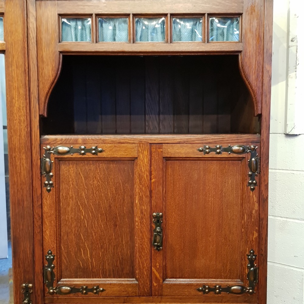 ANTIQUE ARTS & CRAFTS OAK WARDROBE COMPACTUM BY LIBERTY & CO C1890 View VI