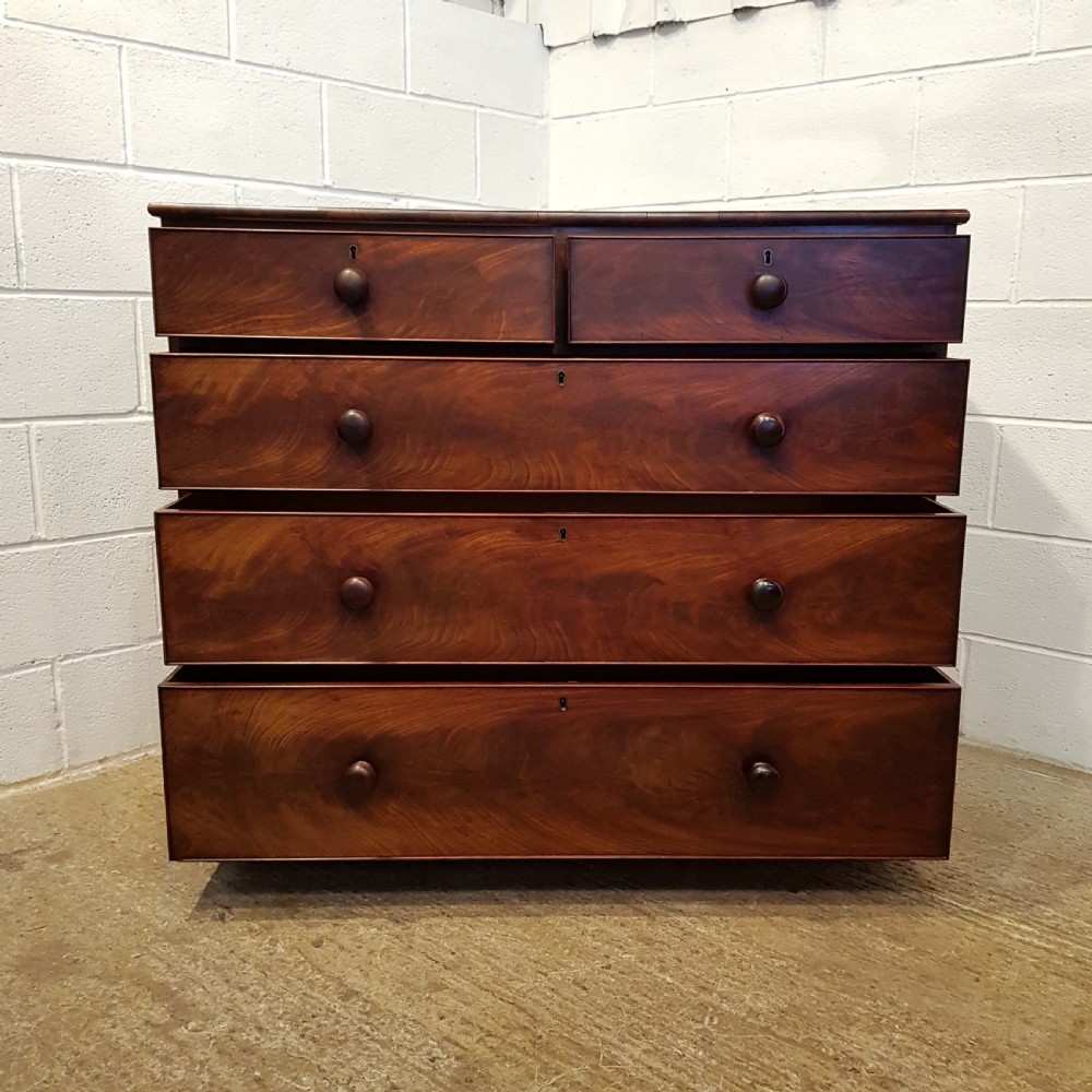ANTIQUE REGENCY MAHOGANY CHEST OF DRAWERS C1820 View V