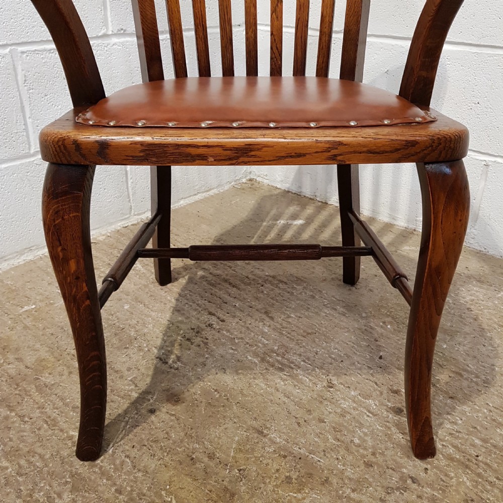 ANTIQUE EDW@RDIAN OAK DESK CHAIR C1900 View V
