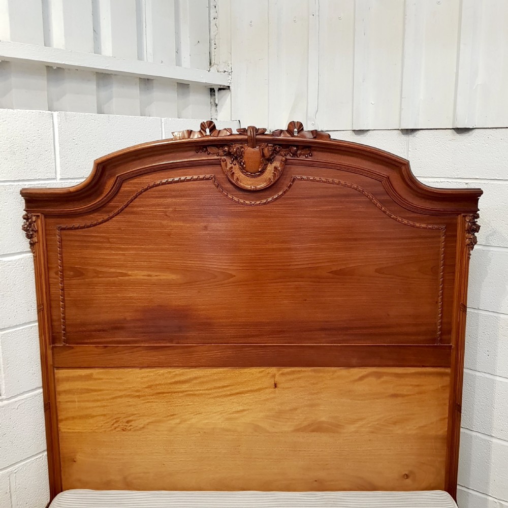 ANTIQUE LATE 19TH CENTURY FRENCH BOISERIE WALNUT DOUBLE BED C1890 View VII