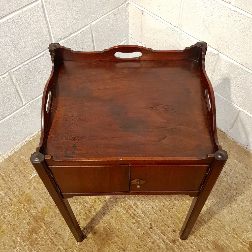 ANTIQUE GEORGIAN PERIOD MAHOGANY NIGHTSTAND C1780 View IV