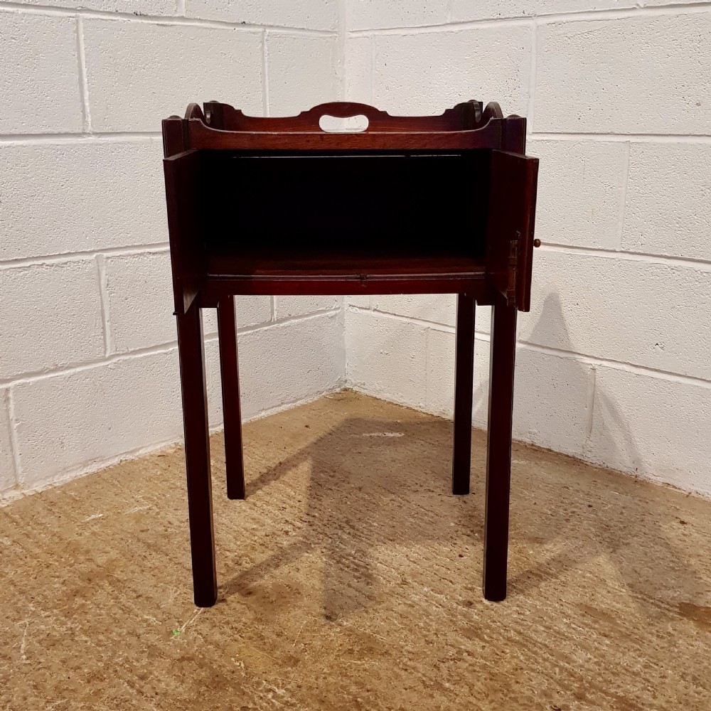 ANTIQUE GEORGIAN PERIOD MAHOGANY NIGHTSTAND C1780 View VII