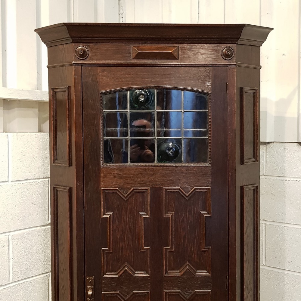 ANTIQUE EDWARDIAN OAK CORNER CUPBOARD C1900 View IV
