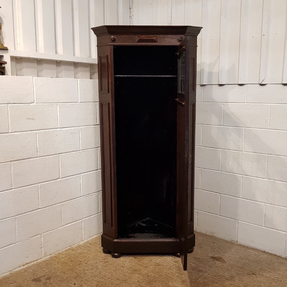 ANTIQUE EDWARDIAN OAK CORNER CUPBOARD C1900 View VI