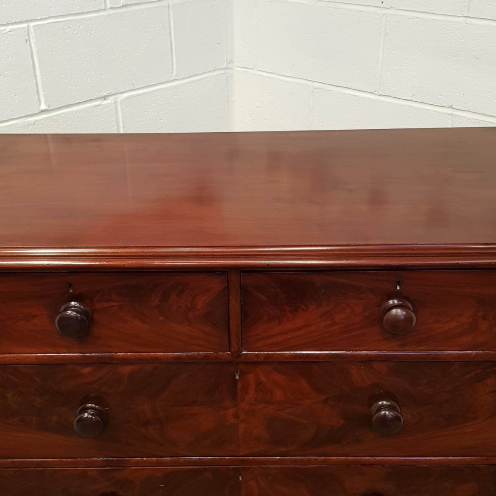 ANTIQUE VICTORIAN. AHOGANY CHEST OF DRAWERS C1880 View III