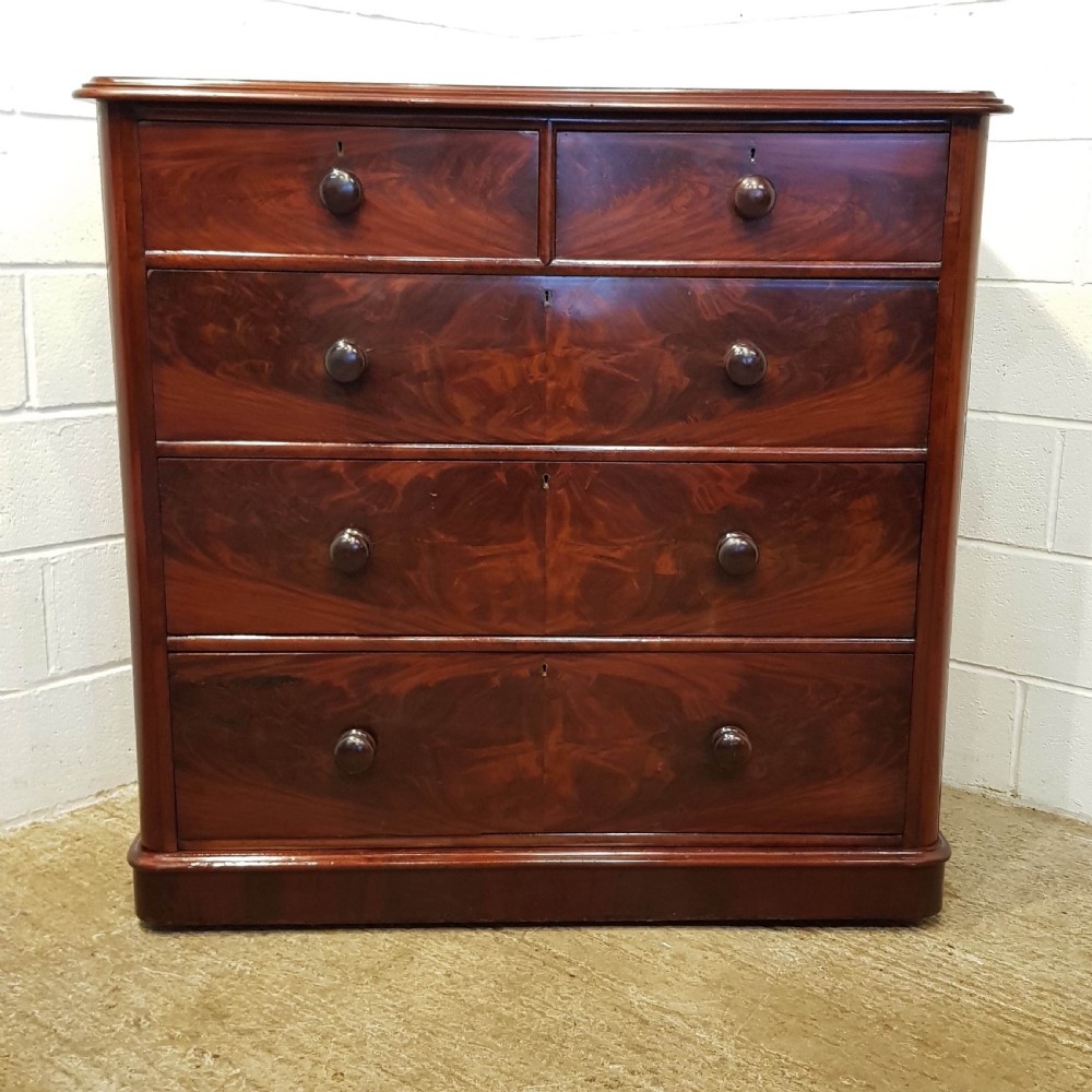 ANTIQUE VICTORIAN. AHOGANY CHEST OF DRAWERS C1880 View IV
