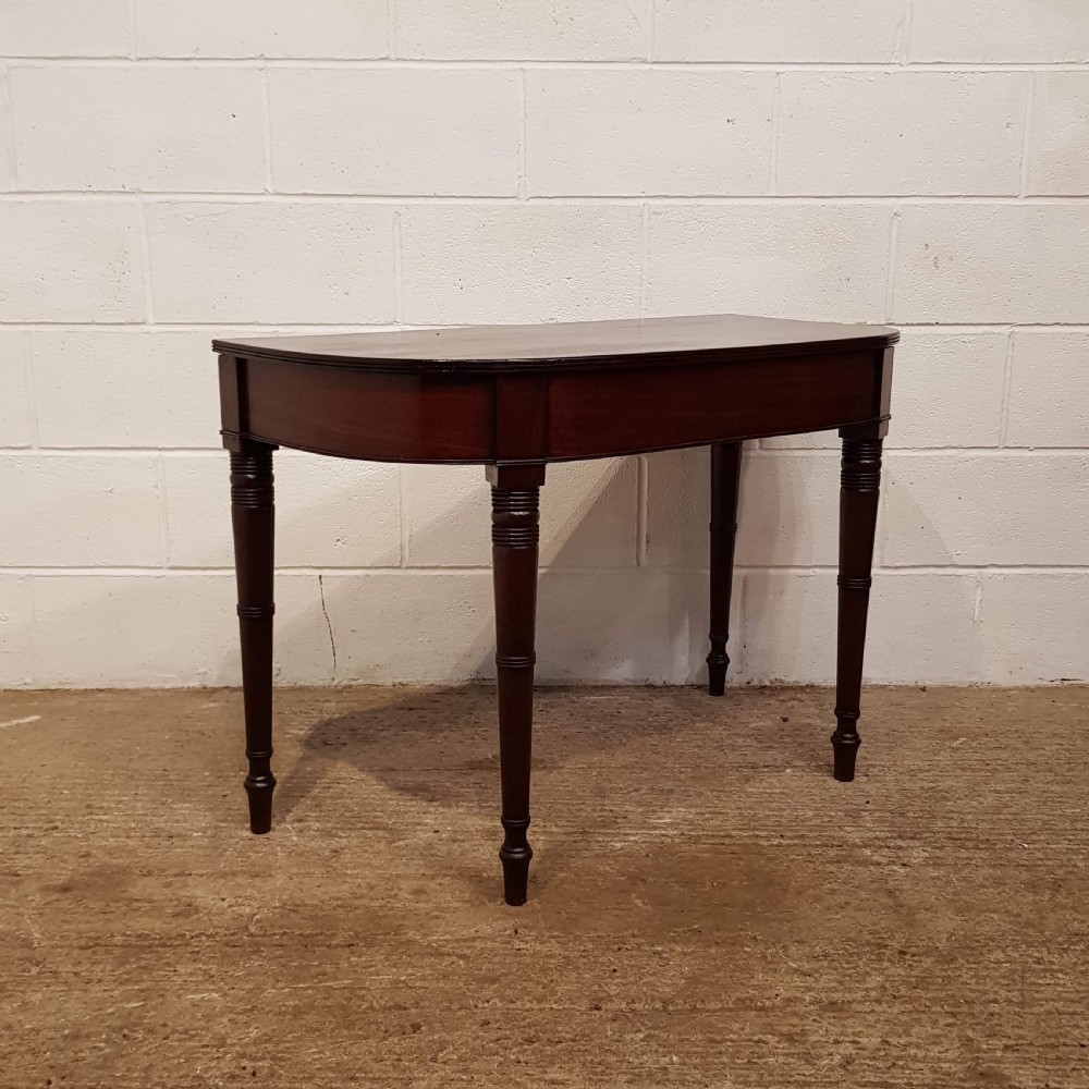 ANTIQUE REGENCY MAHOGANY ‘ D ‘ END SIDE TABLE c1820 View III