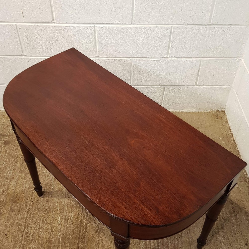 ANTIQUE REGENCY MAHOGANY ‘ D ‘ END SIDE TABLE c1820 View V