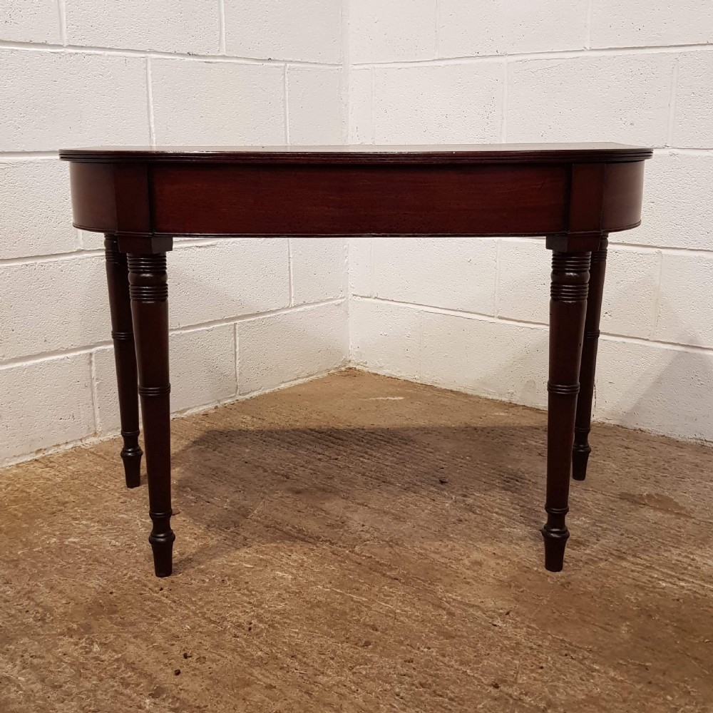 ANTIQUE REGENCY MAHOGANY ‘ D ‘ END SIDE TABLE c1820 View VI
