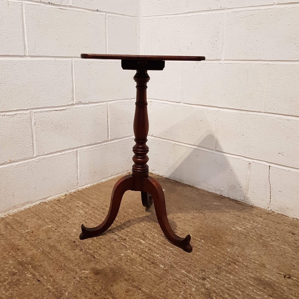 ANTIQUE REGENCY MAHOGANY TILT TOP OCCASIONAL TABLE C1820 View V