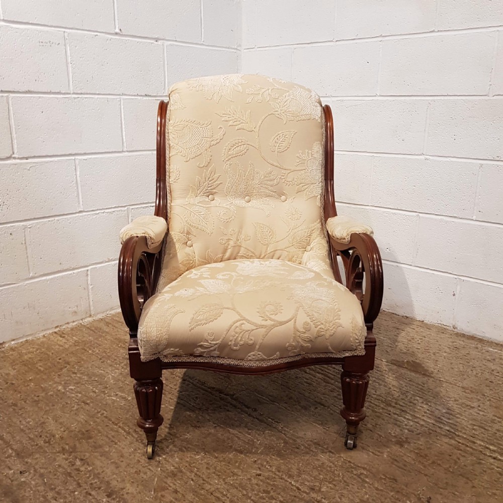 ANTIQUE WILLIAM 1V MAHOGANY ARMCHAIR C1830 View V