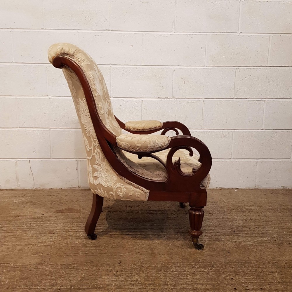 ANTIQUE WILLIAM 1V MAHOGANY ARMCHAIR C1830 View VI