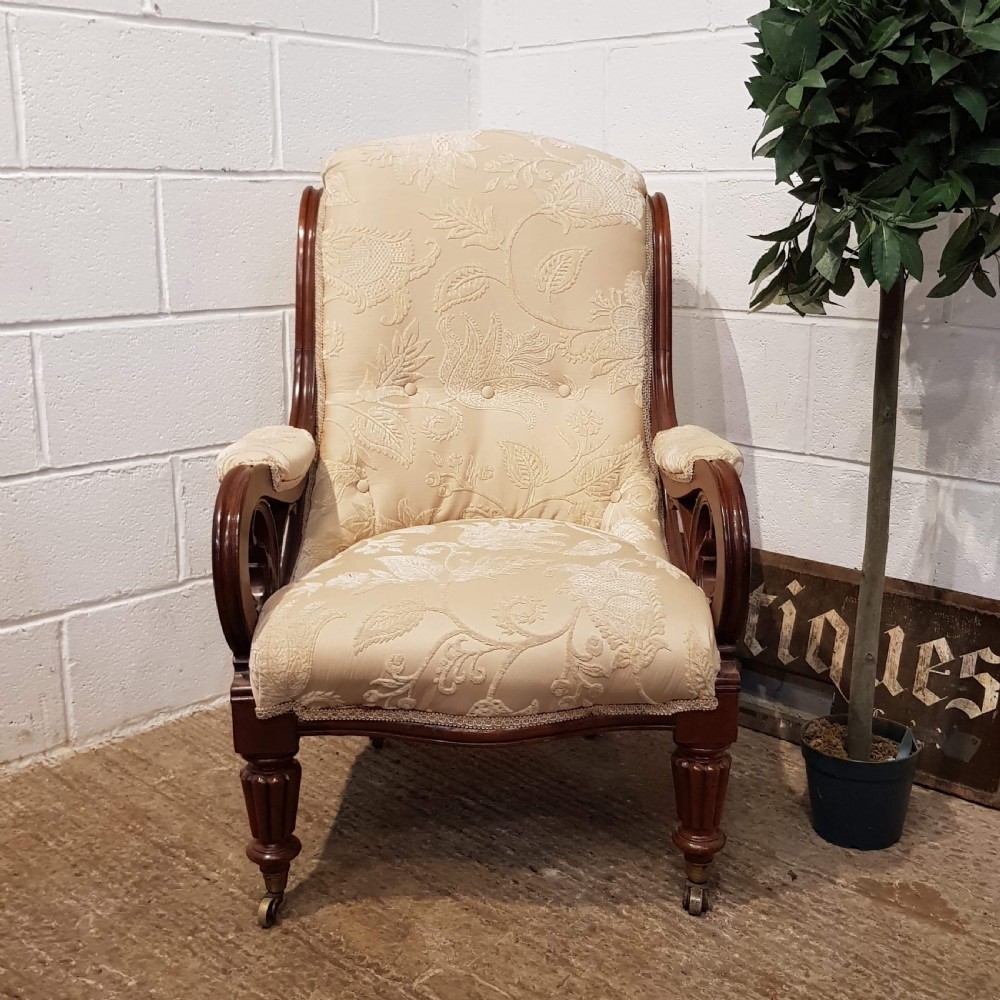 ANTIQUE WILLIAM 1V MAHOGANY ARMCHAIR C1830 View VII