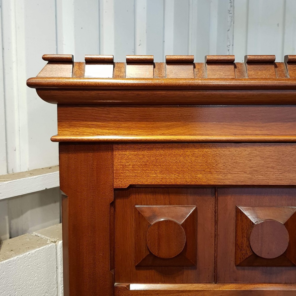 ANTIQUE ARTS & CRAFTS WALNUT TRIPLE WARDROBE COMPACTUM C1890 View V