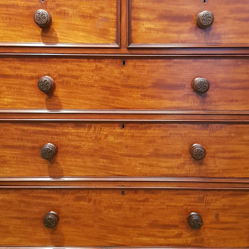 ANTIQUE VICTORIAN. AHOGANY CHEST OF DRAWERS C1880 View V
