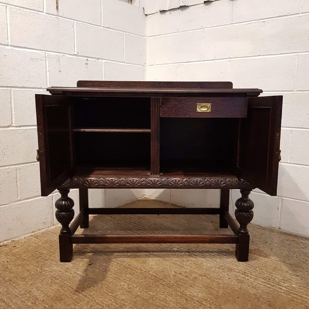 ANTIQUE LATE VICTORIAN GOTHIC CARVED OAK LION MASK SIDEBOARD C1890 View VI