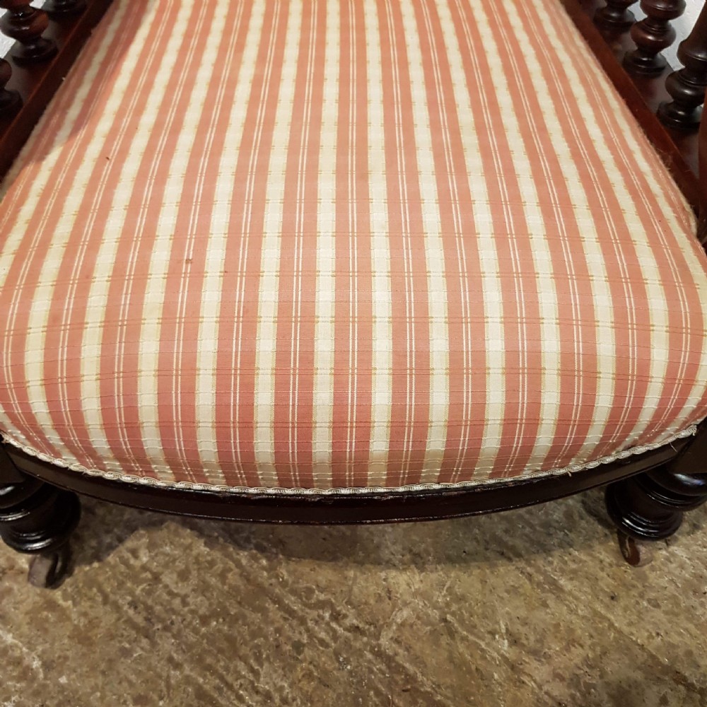 ANTIQUE VICTORIAN MAHOGANY SHOW FRAME ARMCHAIR C1880 View III