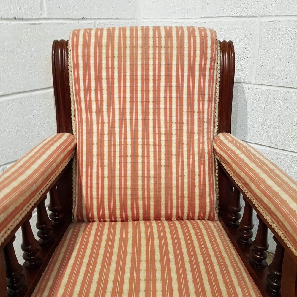 ANTIQUE VICTORIAN MAHOGANY SHOW FRAME ARMCHAIR C1880 View VI