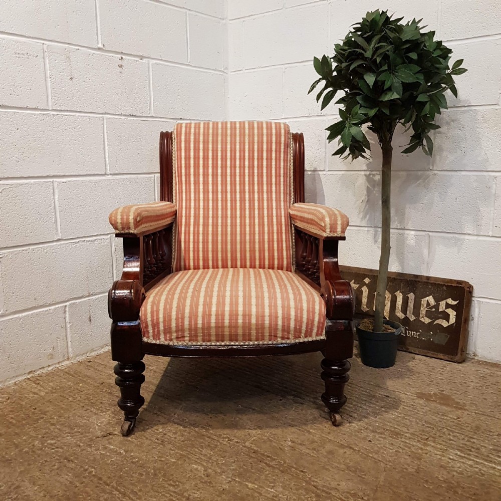ANTIQUE VICTORIAN MAHOGANY SHOW FRAME ARMCHAIR C1880 View VII