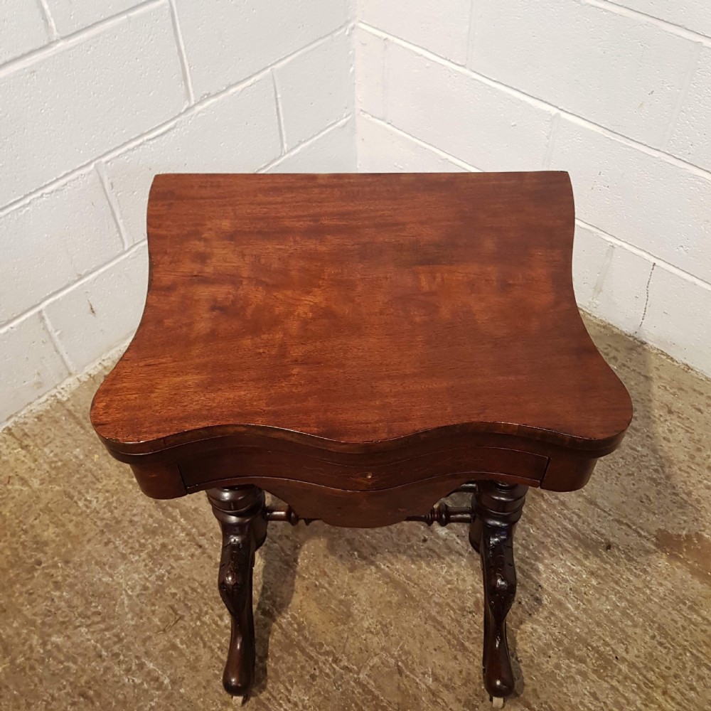 SUPERB ANTIQUE VICTORIAN INLAID WALNUT FOLD OVER GAMES TABLE WORK BOX C1880 View III