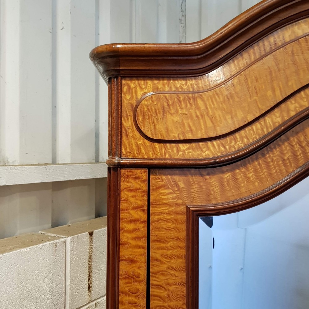SUPERB ANTIQUE 19TH CENTURY MAPLE & MAHOGANY FRENCH ARMOIRE C1880 View VI