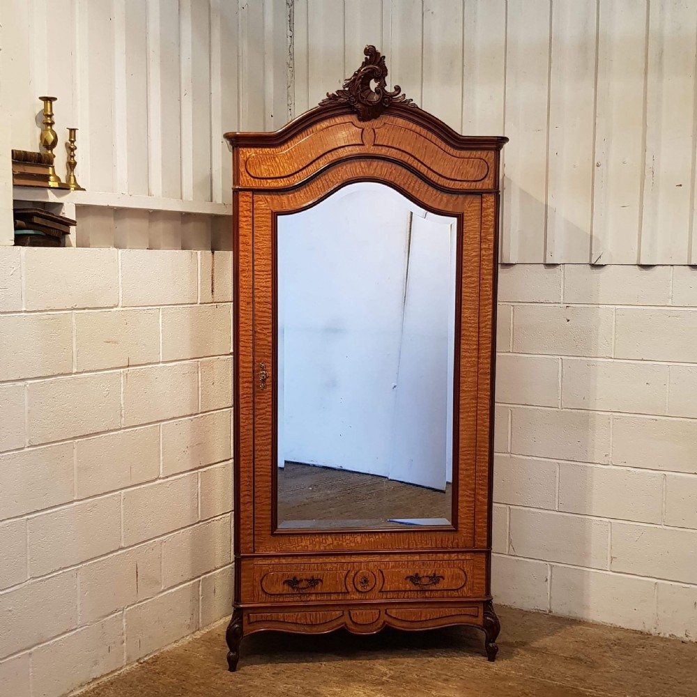 SUPERB ANTIQUE 19TH CENTURY MAPLE & MAHOGANY FRENCH ARMOIRE C1880 View VIII