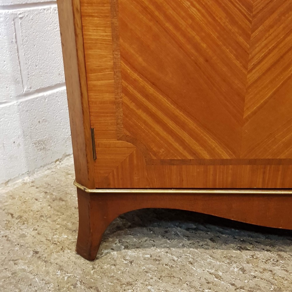 ANTIQUE SATINWOOD DOUBLE WARDROBE WITH ORIGINAL PAINT WORK C1920 View IV