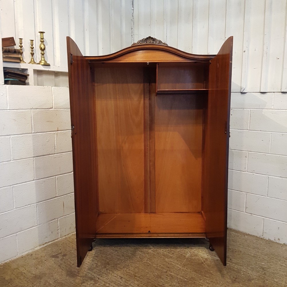 ANTIQUE WALNUT DOUBLE WARDROBE C1920 View VII