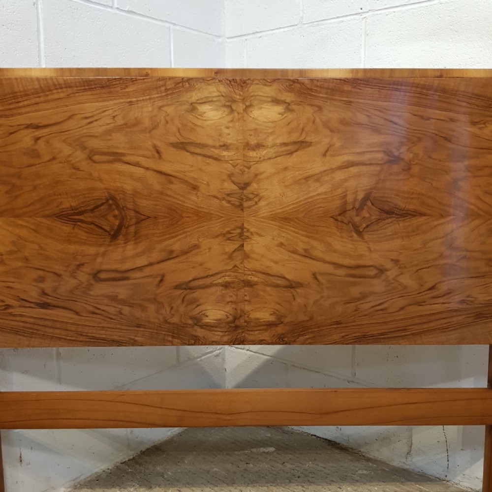 ANTIQUE ART DECO BURR WALNUT DOUBLE BED C1920 View III