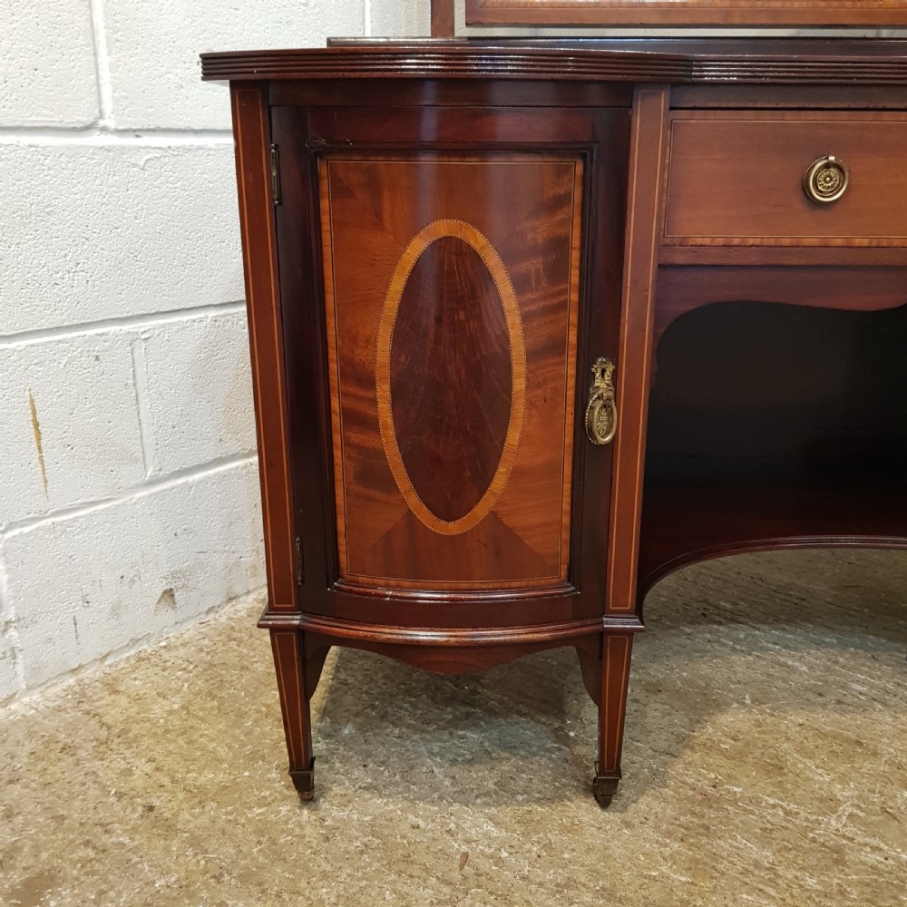 ANTIQUE EDWARDIAN SHERATON MAHOGANY DRESSING TABLE C1900 View IV