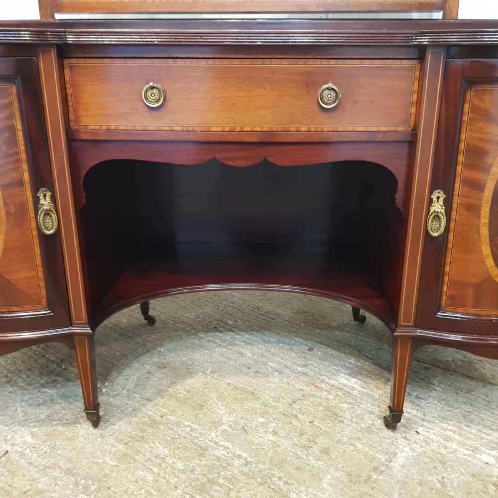 ANTIQUE EDWARDIAN SHERATON MAHOGANY DRESSING TABLE C1900 View V